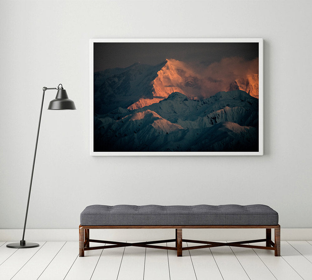 Mind Melter- A photograph by Mark McInnis above a bench.
