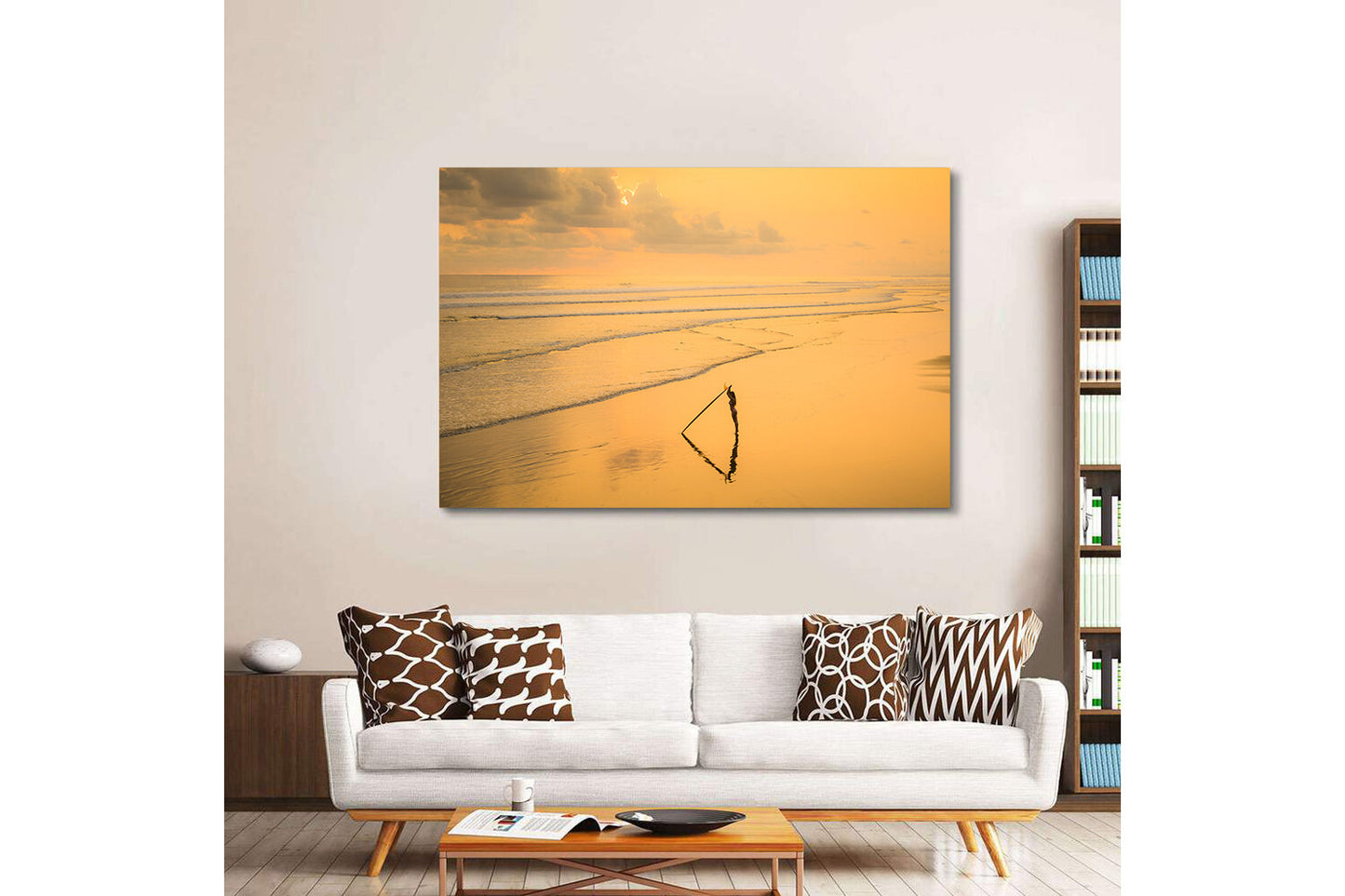 Isolation Station- A photograph by Mark McInnis above a couch.