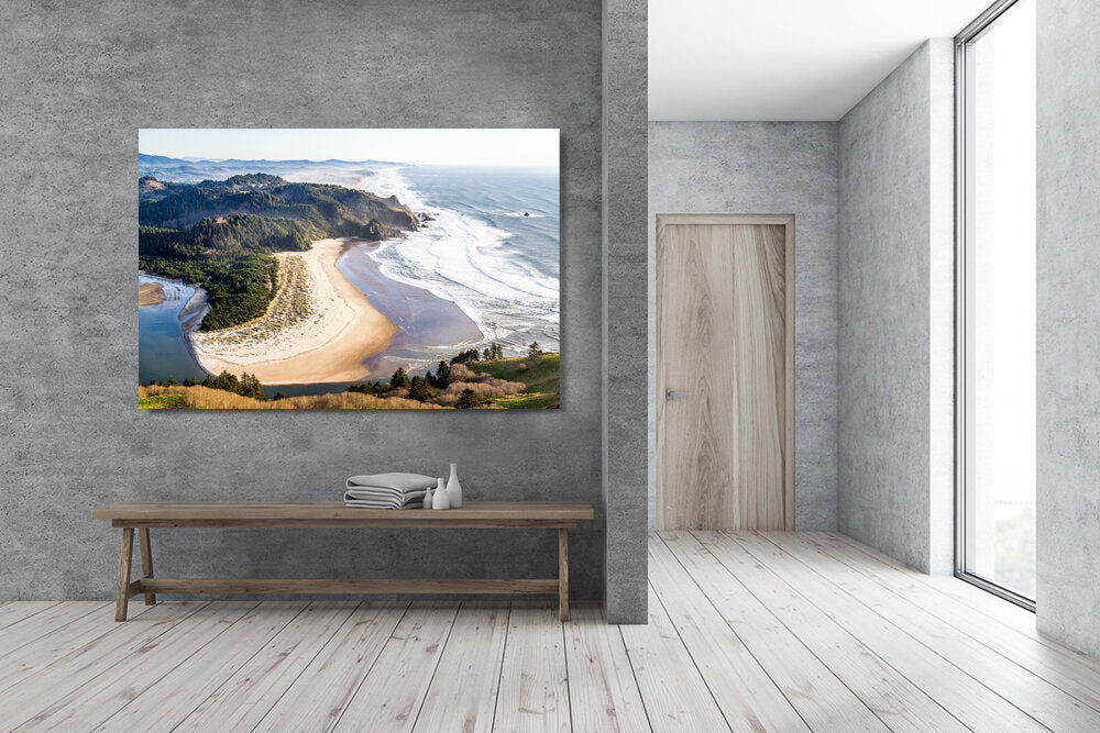 A Worthy Walk- A photograph by Mark McInnis above a wooden bench.