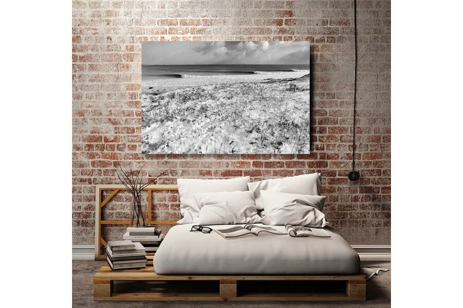 Tip Top- a photo by Mark McInnis above a bed.