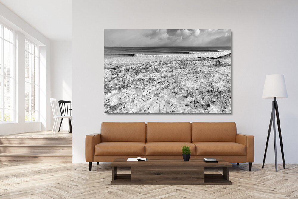 Tip Top- a photo by Mark McInnis above a couch.