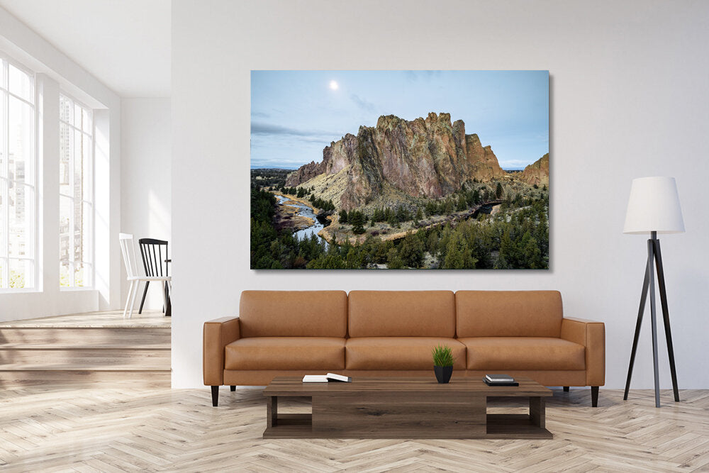Smith's Dawn- A photograph by Mark McInnis above a couch.