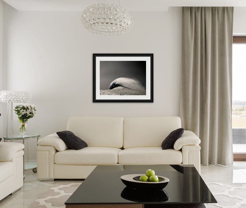 Infinity Overhead- A photograph by Mark McInnis above a white couch.